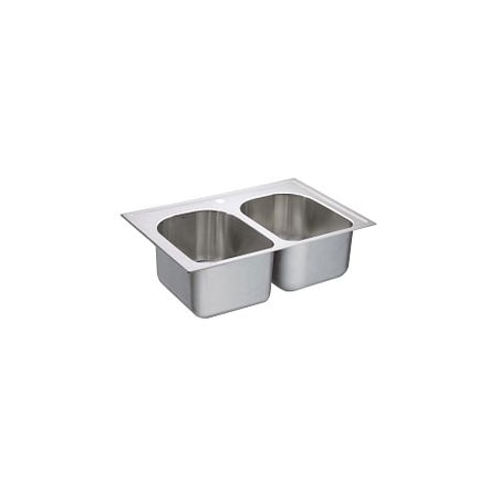 Moen 33"X22" Stainless Steel 18 Gauge Double Bowl Drop In Sink G182571Q